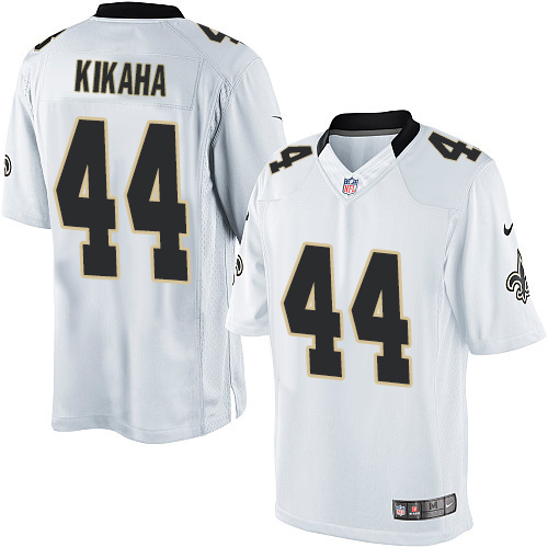 Youth Elite Hau'oli Kikaha Nike Jersey White Road - #44 NFL New Orleans Saints